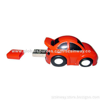 Car-shaped USB Flash Drive with 1-32GB Capacity